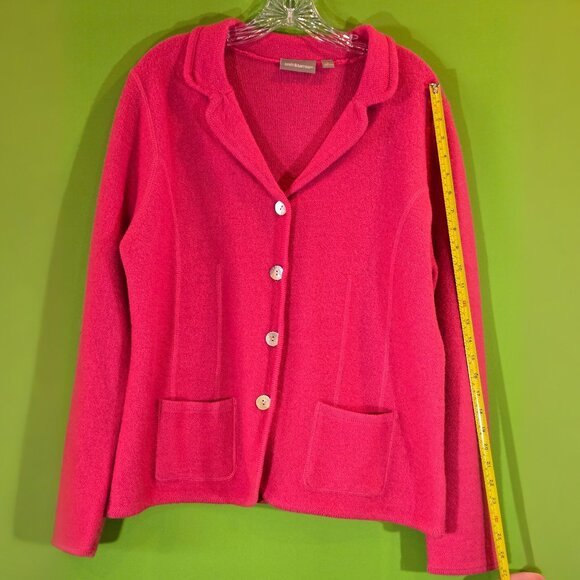 Croft&Barrow Vintage 100% wool knitted blazer MOP buttons sz L - Picture 5 of 8